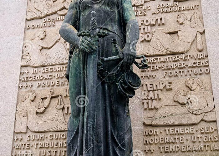 Palace of the Justice Court Statue of Lady Justice, Porto, Portugal Editorial Stock Image ... photo