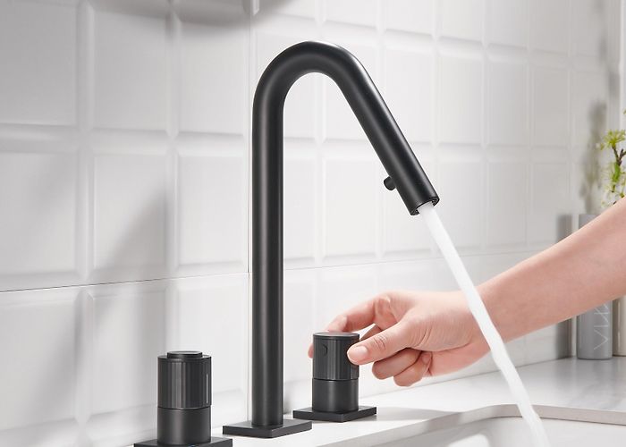 ONCE Pull Down Bathroom Faucet with Mechanical Memory – Rainly Faucets photo